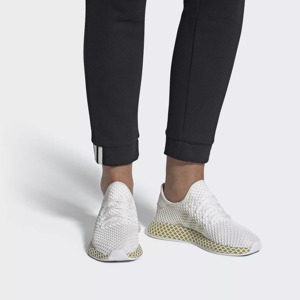 Adidas Deerupt Runner Tenis Blancos Para Mujer (MX-52354)